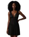 Midnight Whisper Mesh Nightdress – Black