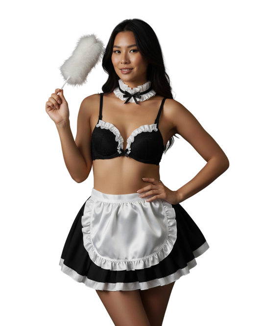 Sweet Role Maid-Style Lingerie Set – Black Maid