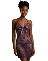 Whispered Bloom Lace Slip Dress – Purple