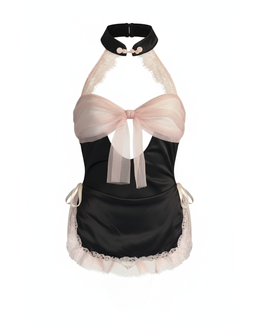 Sweet Role “Gentle Wife” Lace Cheongsam Dress – Beige