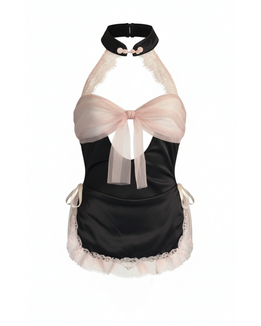 Sweet Role “Gentle Wife” Lace Cheongsam Dress – Beige