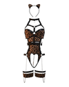 Sweet Role “Wild Leopard” Bodysuit Set – Tail & Gloves