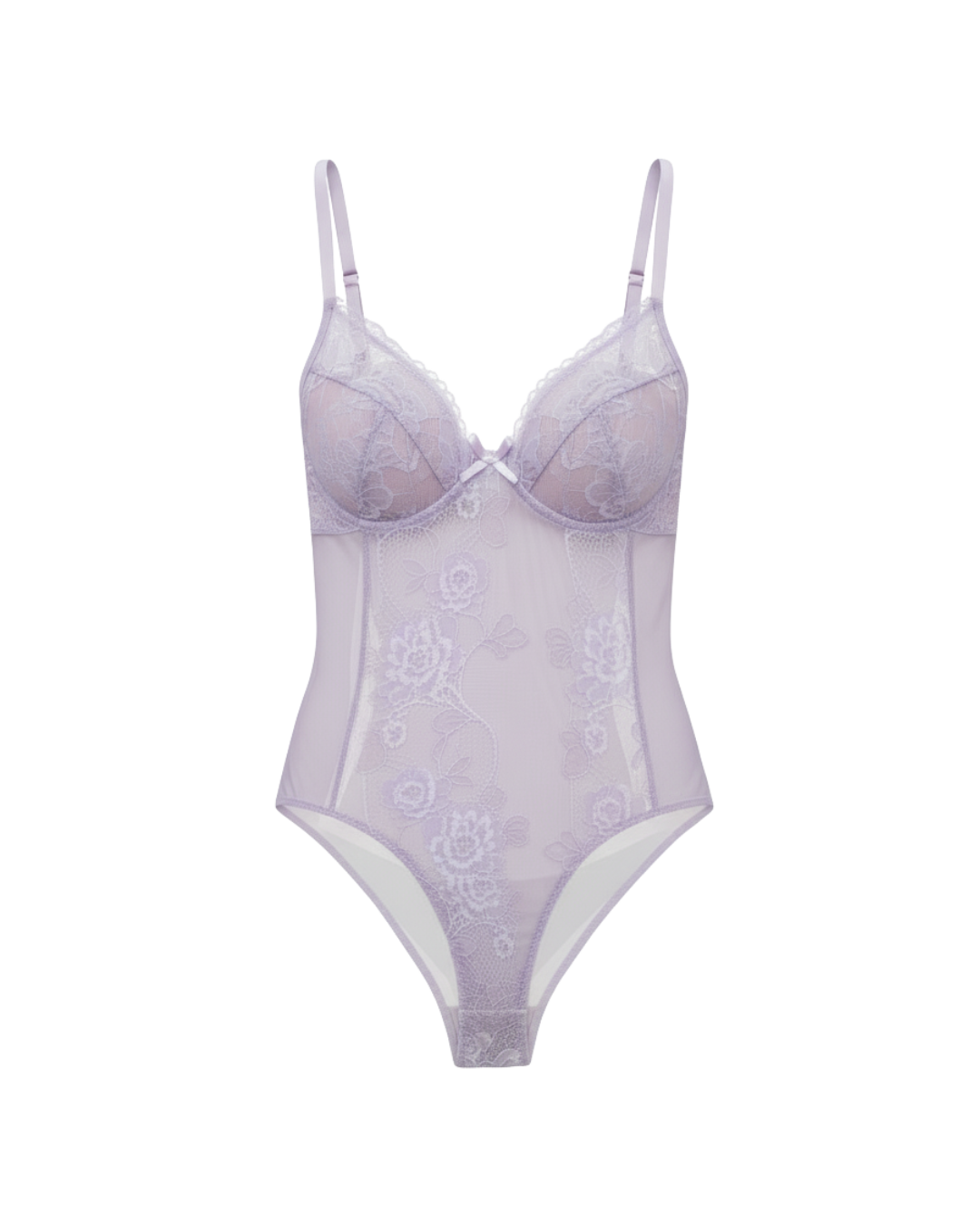 Crimson Dream Structured Lace Bodysuit – Lilac