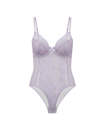 Crimson Dream Structured Lace Bodysuit – Lilac