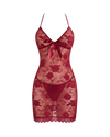Whispered Bloom Lace Slip Dress – Wine Red