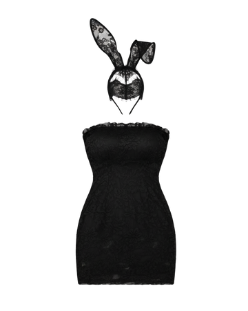 Afterglow Off-Shoulder Lace Dress with Headband – Black