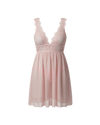 Midnight Whisper Mesh Nightdress – Nude Pink